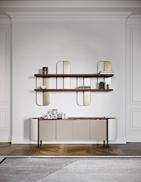 KARIN - Wooden sideboard with doors and marble top by Capital Collection - view 3